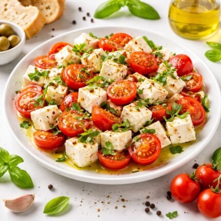 Cheese with tomatoes