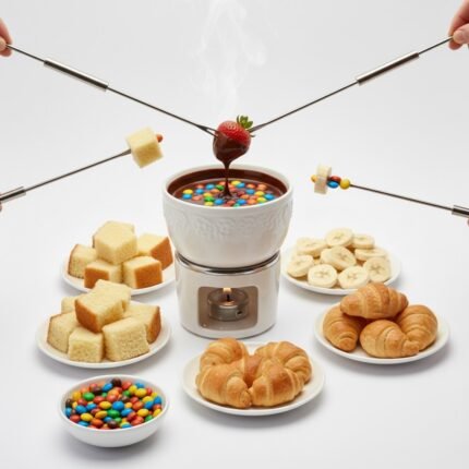M&M chocolate fondue